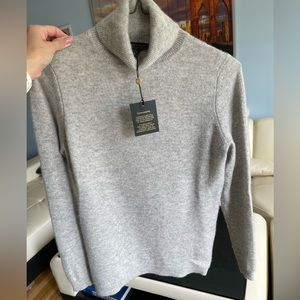 Charter Club Cashmere Sweater XS Women’s Turtleneck Long Sleeve Knit Gray